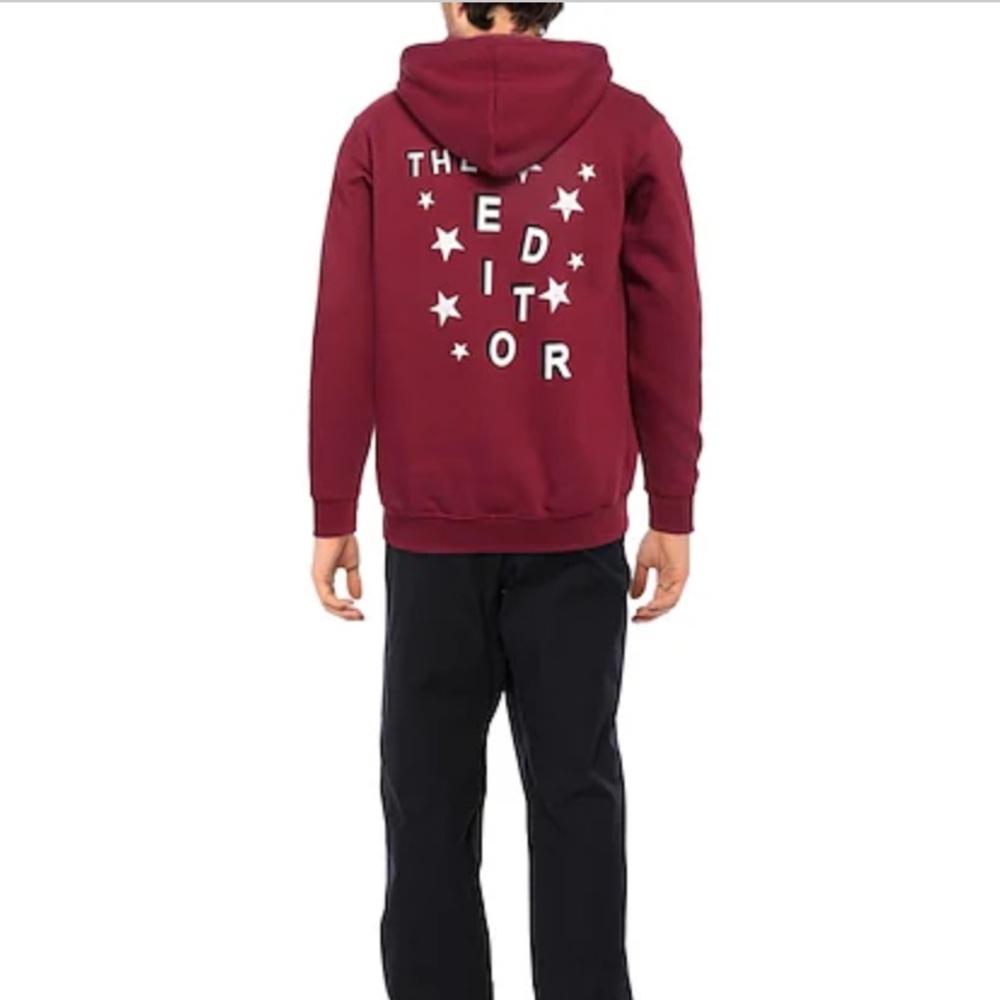 The Editor Italy Crew Neck - Medium- Side Zipper - Pockets - Distressed